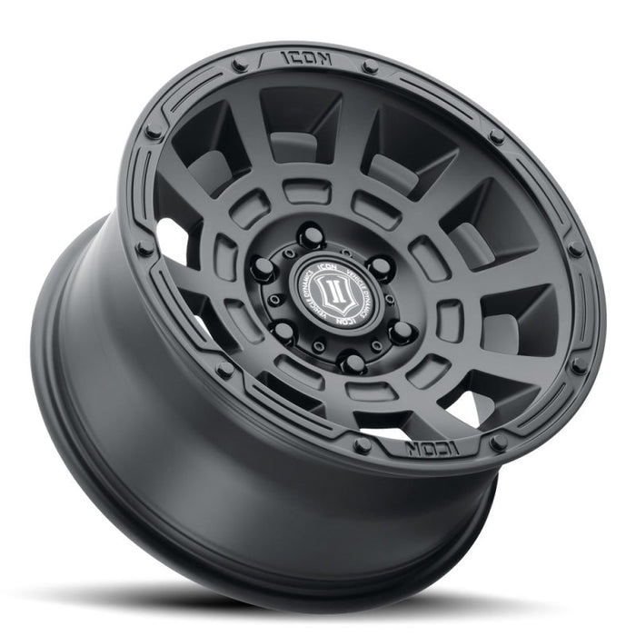 ICON 2817855557SB Thrust 17x8.5 5x150 25mm Offset 5.75in BS Satin Black Wheel