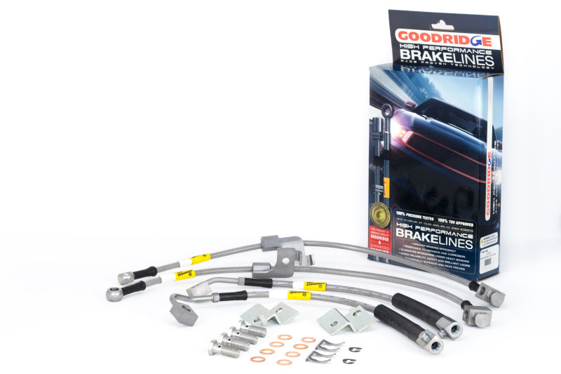Goodridge 12366 15-17 Ford Mustang GT Stainless Steel Brake Line Kit