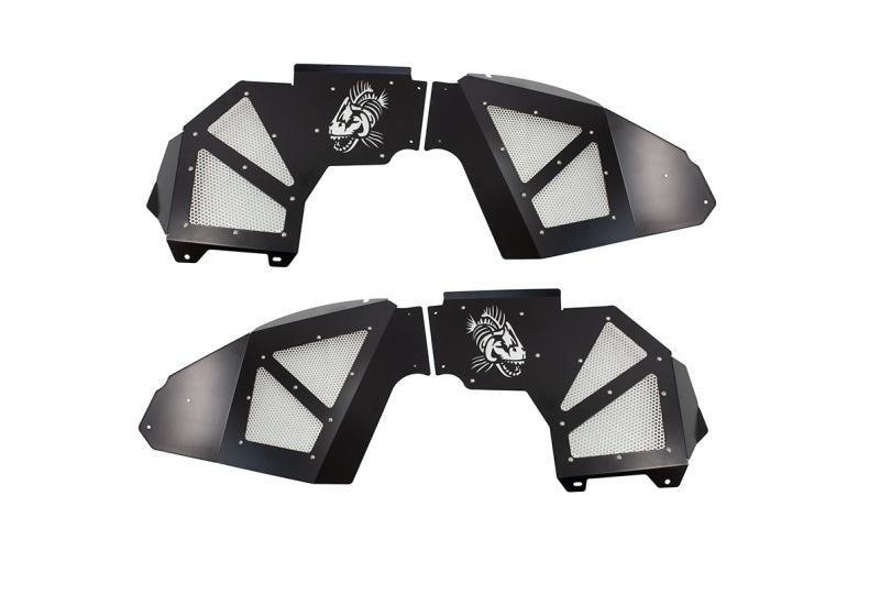 Fishbone Offroad FB33130F 2018+ Jeep Wrangler JL Front Pair Aluminum - Black Powdercoat Inner Fenders