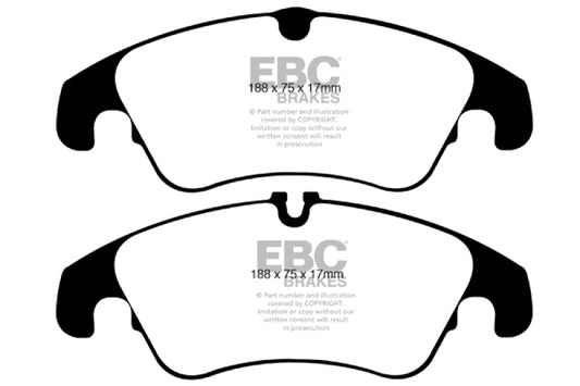 EBC DP21986 09-11 Audi A4 2.0 Turbo Greenstuff Front Brake Pads
