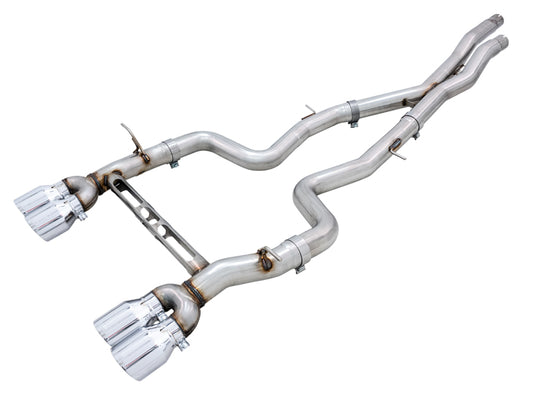 AWE Tuning 3020-42082 BMW F8X M3/M4 Track Edition Catback Exhaust - Chrome Silver Tips