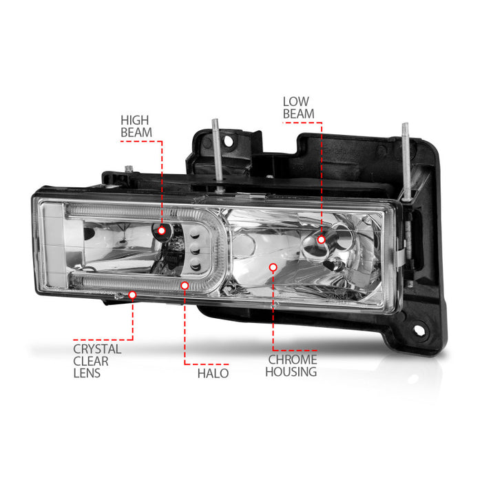 ANZO 111499 ANZ Crystal Headlights