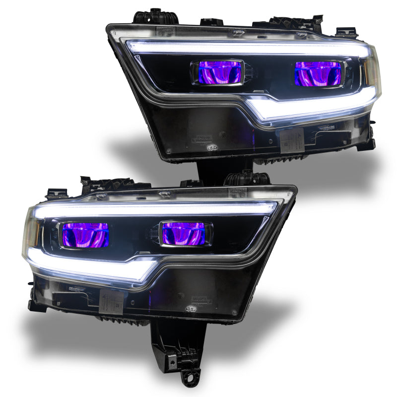 ORACLE Lighting 1456-334 Oracle 19-21 RAM 1500 RGB Headlight Demon Eye Kit - LED Projector - w/o Controller SEE WARRANTY