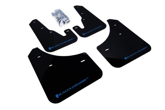 Rally Armor MF9-UR-BLK/BL 04-09 Mazda3/Speed3 Black UR Mud Flap w/ Blue Logo