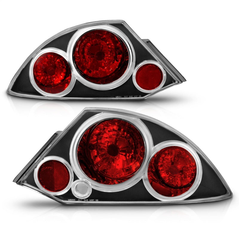 ANZO 221081 2000-2005 Mitsubishi Eclipse Taillights Black