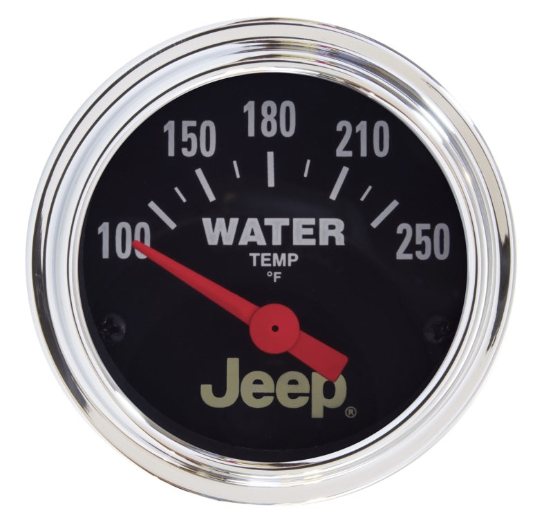 AutoMeter 880241 Autometer Jeep 52mm 100-250 Deg F Short Sweep Electronic Water Temperature Gauge