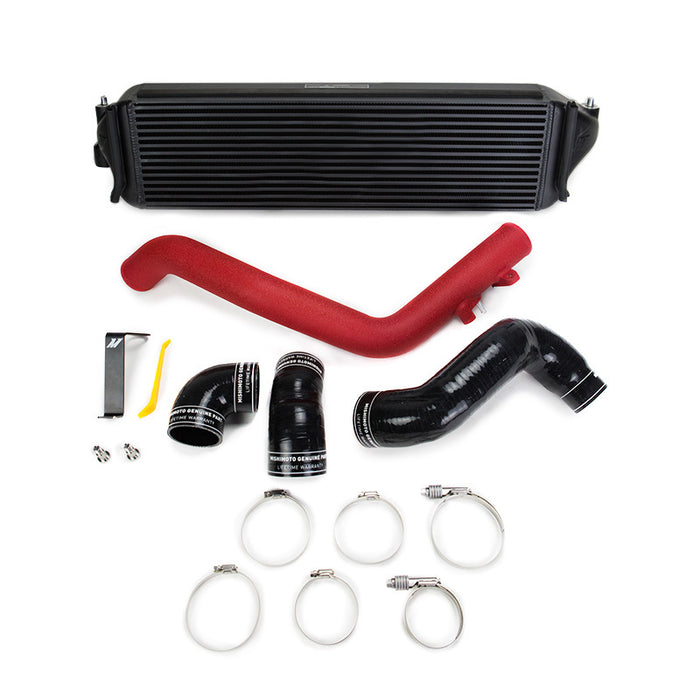 Mishimoto MMINT-CTR-17KBKWRD 2017+ Honda Civic Type R Intercooler Kit - Black Intercooler Red Pipes