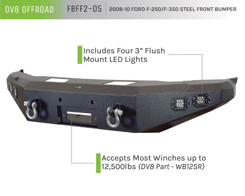 DV8 Offroad FBFF2-05 08-10 Ford F-250/F-350 Front Bumper