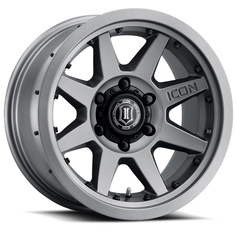 ICON 21817857345TT Rebound Pro 17x8.5 5x5 -6mm Offset 4.5in BS 71.5mm Bore Titanium Wheel