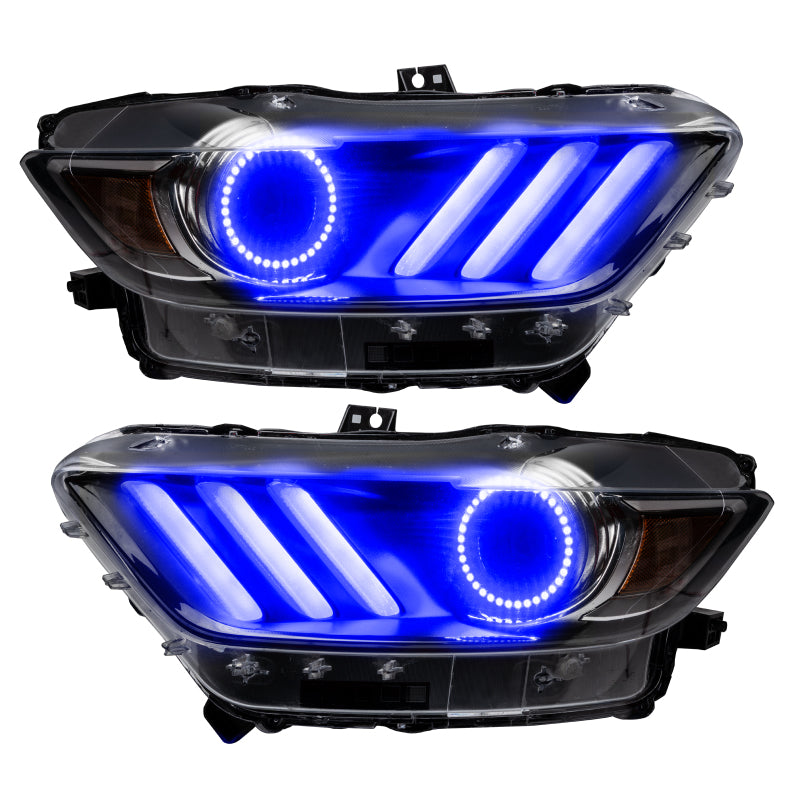 ORACLE Lighting 2267-335 Oracle 15-17 Ford Mustang V6/GT/Shelby DRL w/ Halo Kit - ColorSHIFT w/ BC1 Controller SEE WARRANTY