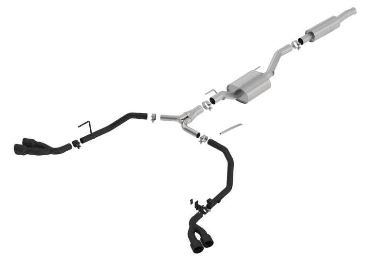 Borla 140816CB 2020 Jeep Gladiator JT 3.6L V6 AT/MT AWD 2.75-2in ATAK Catback Ceramic Blk Tailpipe & Tips