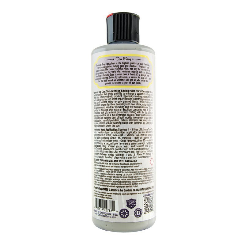 Chemical Guys WAC21016 Extreme Top Coat Carnauba Wax & Sealant In One - 16oz