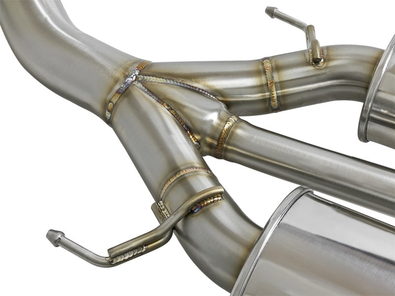 aFe 49-36616-L Takeda 3in 304 SS Cat-Back Exhaust w/ Blue Flame Tips 2017+ Honda Civic Type R I4 2.0L (t)