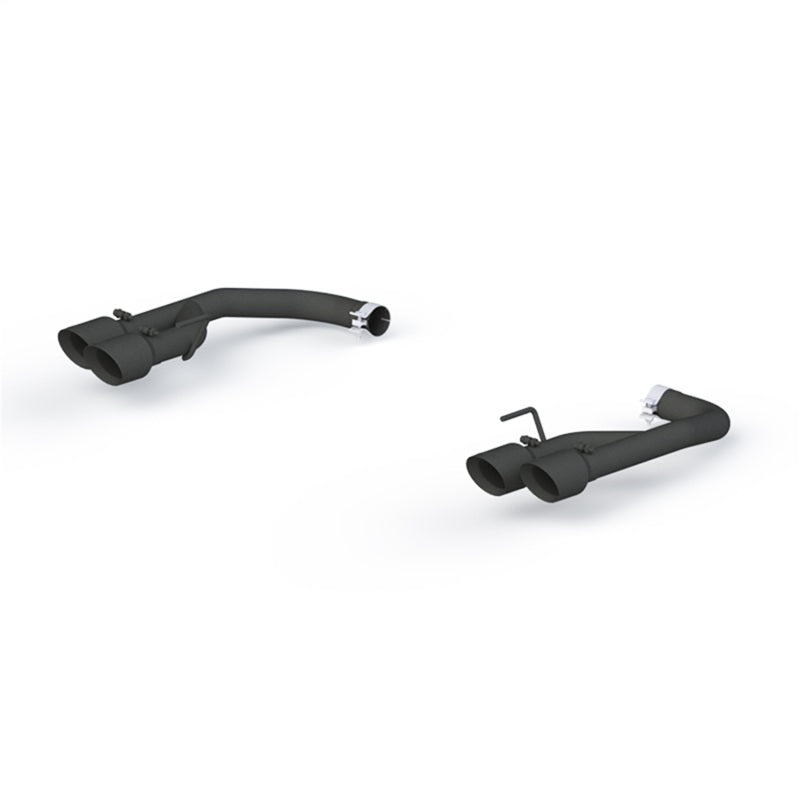 MBRP S7211BLK 18-20 Ford Mustang GT 2.5in Black Coated Non Active Dual Axle Back Exhaust - 4in Dual Wall Tips