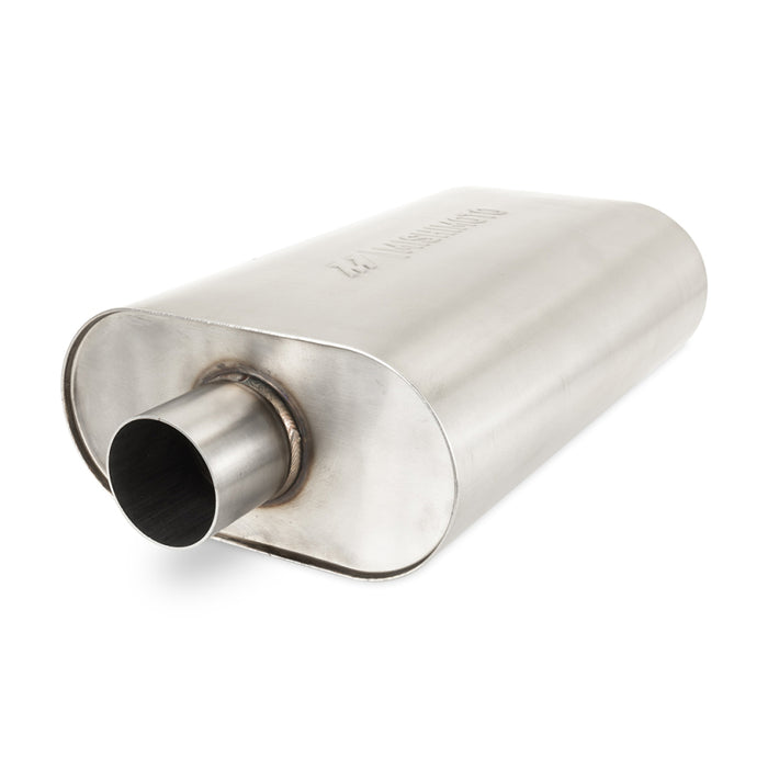 Mishimoto MMEXH-MF-25CCBR Universal Muffler with 2.5in Center Inlet/Outlet - Brushed