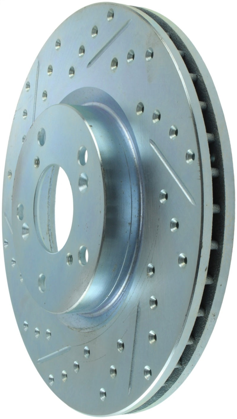 Stoptech 227.40057R StopTech Select Sport 06-15 Honda Civic Si Slotted and Drilled Right Front Rotor
