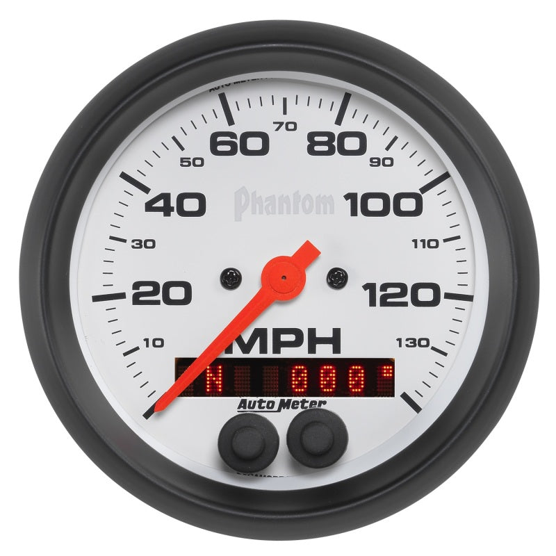 AutoMeter 5880 Autometer Phantom 3-3/8in 140 MPH In-Dash Full Sweep Speedometer w/ GPS Rally Nav Display