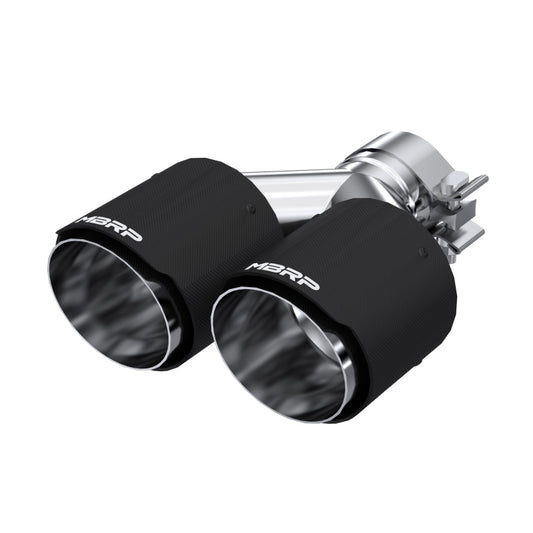 MBRP T5177CF Universal Carbon Fiber Dual Tip 4in OD/2.5in Inlet