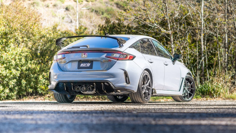 Borla 140927CFBA 2023 Honda Civic Type R MT ATAK Catback Exhaust w/ 4in Black Anodized Carbon Fiber Tips