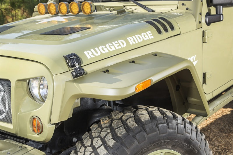 Rugged Ridge 11640.25 Hurricane Fender Flare Kit US Smooth 07-18 Jeep Wrangler JK