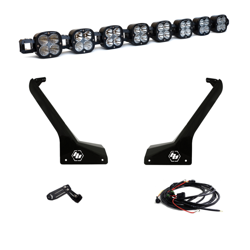 Baja Designs 447664 Jeep JL/JT Roof Bar LED Light Kit 8 XL Linkable