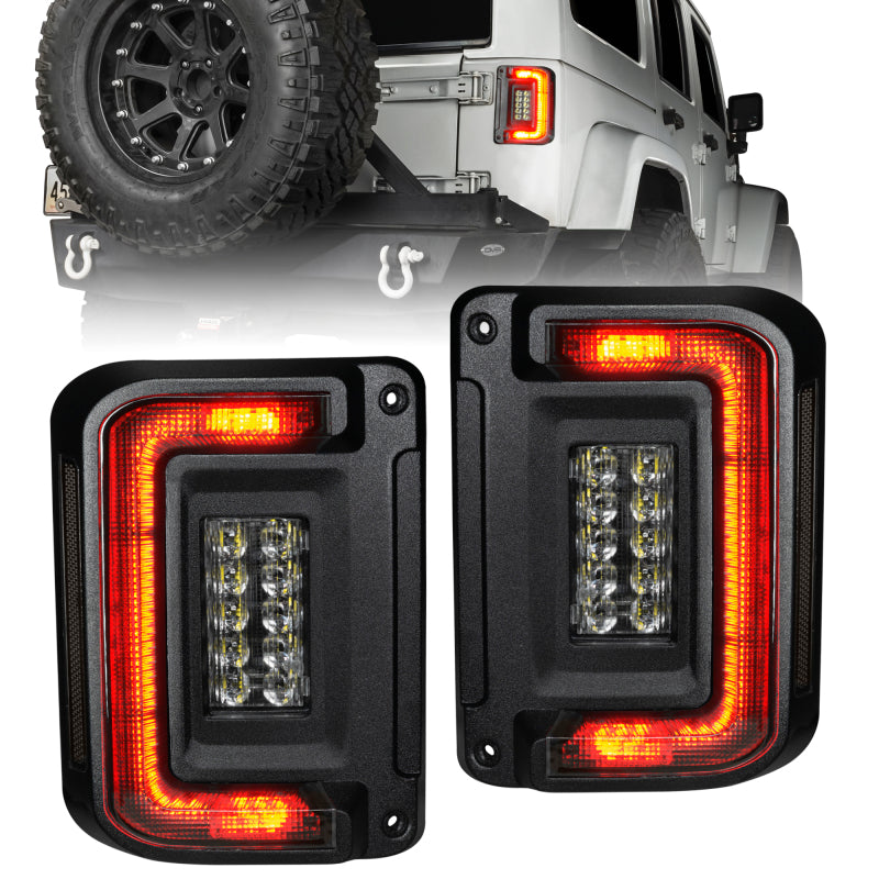 ORACLE Lighting 5891-504-T Oracle 07-17 Jeep Wrangler JK Flush Mount LED Tail Lights - Tinted SEE WARRANTY