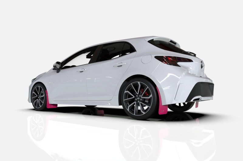 Rally Armor MF46-BCE22-PK/BLK 18-23 Subaru Crosstrek Pink Mud Flap BCE Logo