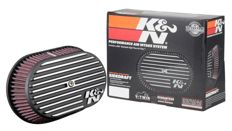 K&N Engineering RK-3953 K&N Street Metal Intake System for 02-06 Harley Davidson Road King F/I 88cl Side Draft Dyna/Softail