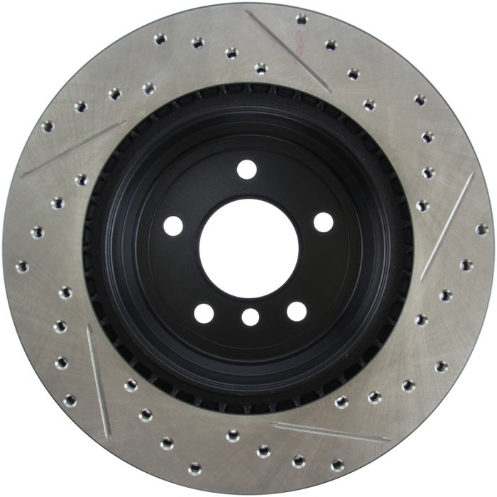 Stoptech 127.34080R StopTech 06 BMW 330 / 07-09 BMW 335 Slotted & Drilled Right Rear Rotor