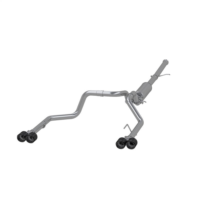 MBRP S50053CF 19-21 Chevy Silverado 1500 6.2L 2.5in Dual Split Rear Cat Back w/ Quad Carbon Fiber Tips- T304