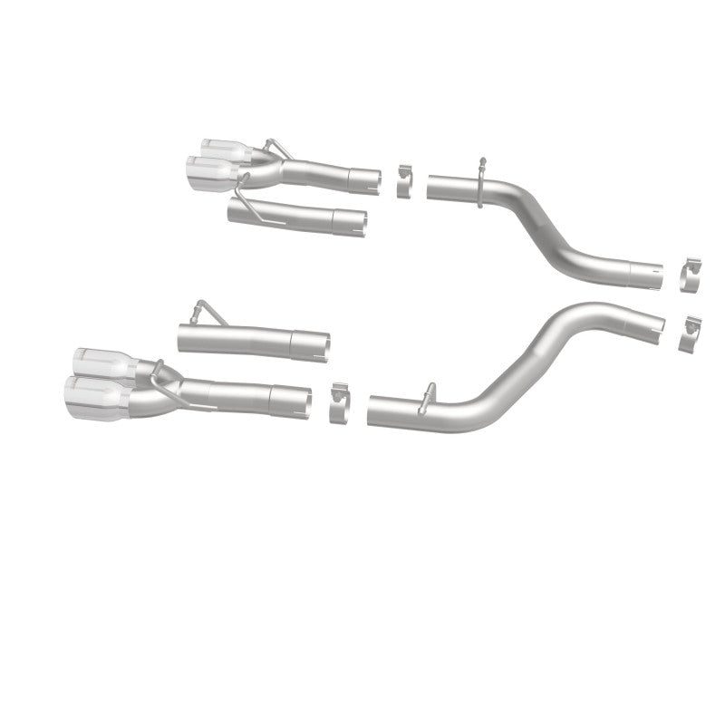 Magnaflow 19218 MagnaFlow Axle-Back, SS, 2.5in, Quad Split Rear 3.5in Tip 2015 Dodge Challenger 3.6L V6