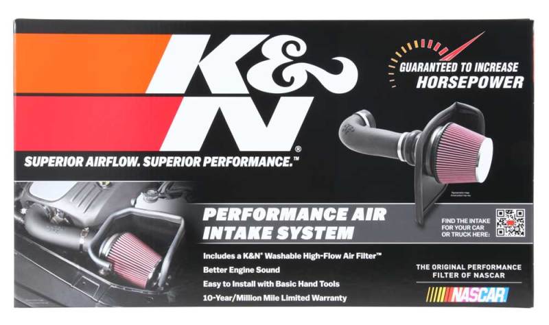 K&N Engineering 77-1577KS K&N 19-20 Jeep Cherokee L4-2.4L Performance Air Intake Kit