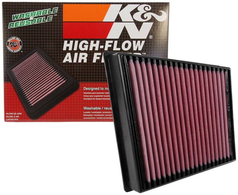 K&N Engineering 33-5065 K&N 2017 Chevrolet Silverado 2500HD V8-6.6L DSL Replacement Drop In Air Filter