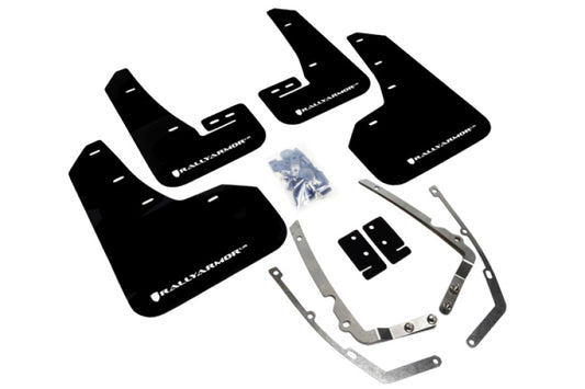 Rally Armor MF37-UR-BLK/WH 15-21 MKVII VW Golf/GTI Black UR Mud Flap w/White Logo