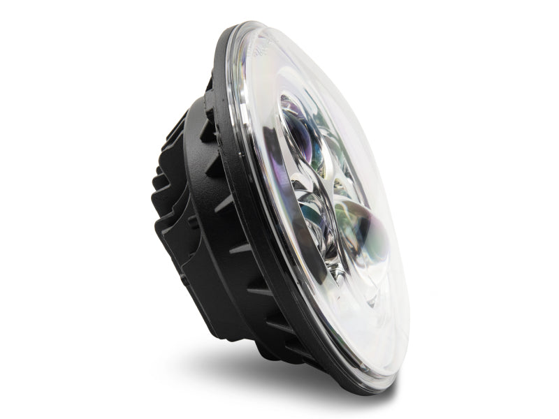 Raxiom J108043 97-18 Jeep Wrangler TJ/JK Axial Series LED Daymaker Headlights- Chrome Housing (Clear Lens)