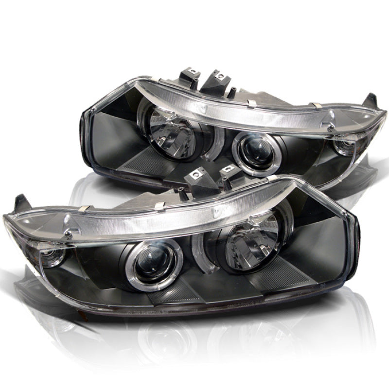 SPYDER 5010780 Spyder Honda Civic 06-08 2Dr Projector Headlights LED Halo Black High H1 Low H1 PRO-YD-HC06-2D-HL-BK
