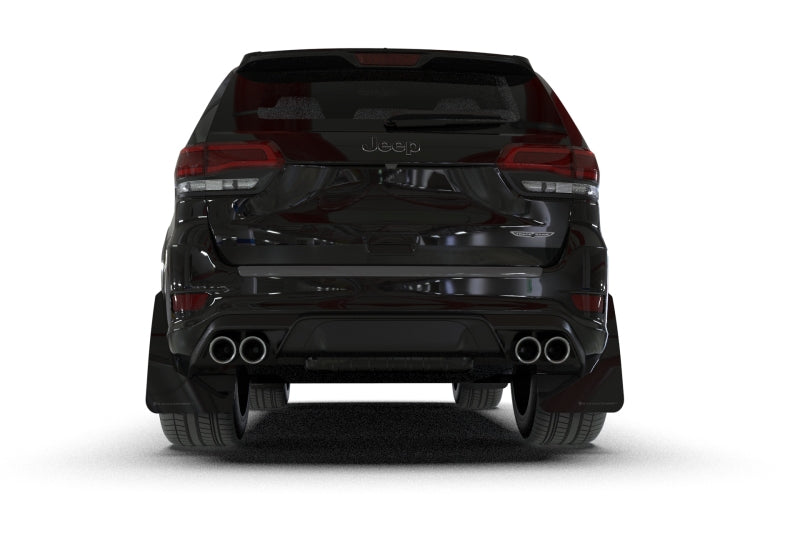 Rally Armor MF134-UR-BLK-WH 18-22 Jeep Grand Cherokee SRT Trackhawk Black UR Mud Flap - White Logo