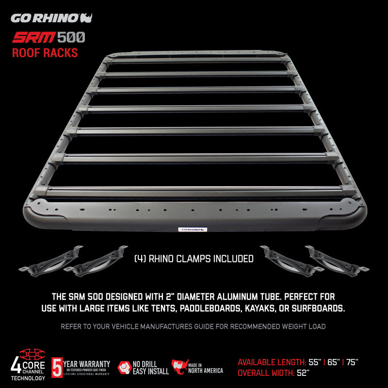 Go Rhino 5935065T SRM 500 Roof Rack - 65in