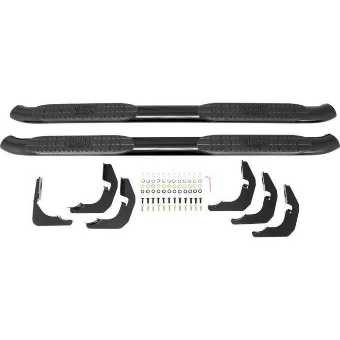 Westin 21-23715 2014-2018 Chevrolet/GMC Silverado Sierra 1500 Dbl Cab PRO TRAXX 4 Oval Nerf Step Bars - Black
