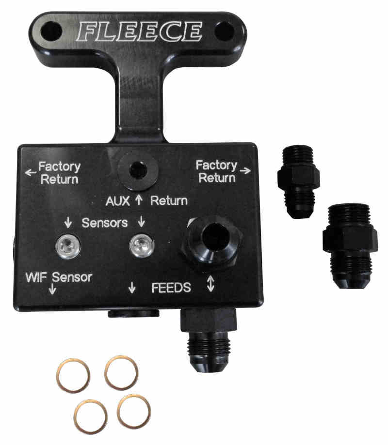 Fleece Performance FPE-FFD-RF-3G 03-07 Dodge 5.9L / 07.5-09 6.7L Cummins 3rd Gen Fuel Distribution Block