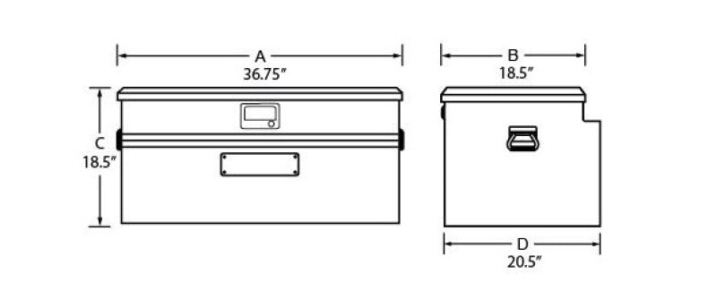 Tradesman 9436T Aluminum Flush Mount Truck Tool Box (36in.) - Brite