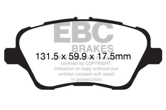 EBC DP32149C 13+ Ford Fiesta 1.6 Turbo ST Redstuff Front Brake Pads