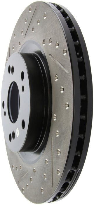 Stoptech 127.40057R StopTech 02-06 Acura RSX Type S / 06-09 Honda Civic Si Slotted & Drilled Right Front Rotor