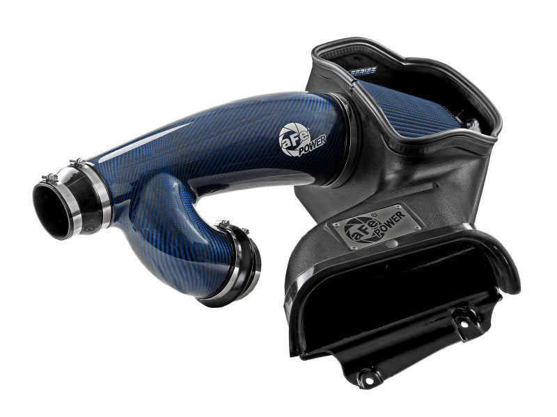 aFe 57-10031RL 17-24 Ford F-150 Track Series Blue Kevlar Carbon Fiber C/A Intake System w/Black Pro 5R Filter