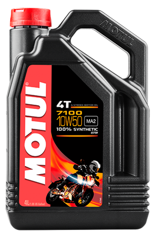 Motul 104098 4L 7100 4-Stroke Engine Oil 10W50 4T