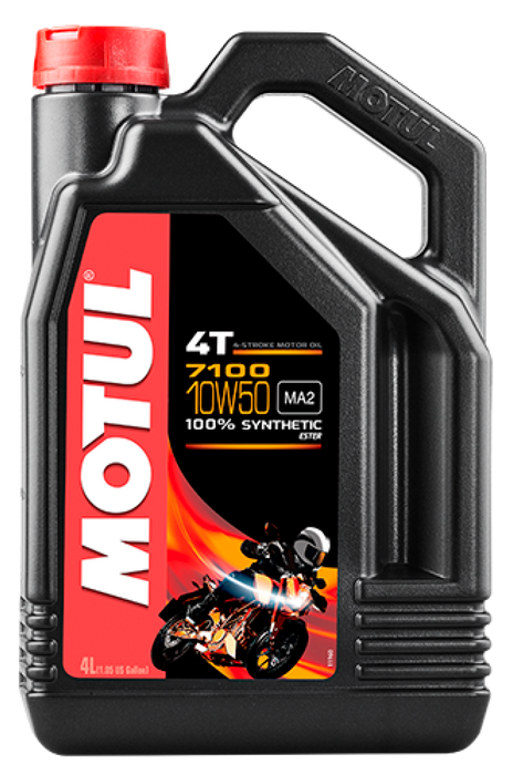 Motul 104098 4L 7100 4-Stroke Engine Oil 10W50 4T