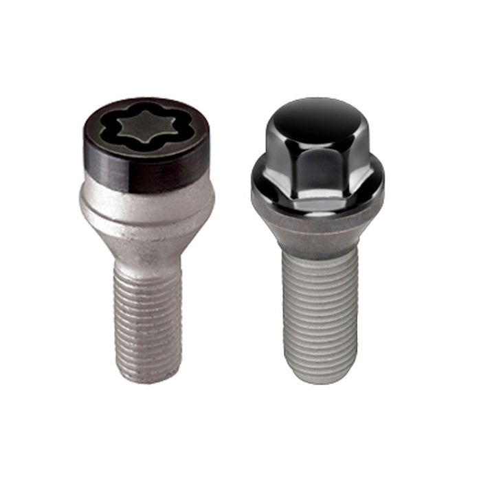 McGard 67200BK 5 Lug Hex Install Kit w/Locks (Cone Seat Bolt) M14X1.5 / 17mm Hex / 28.0mm Shank L. - Black