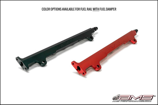 AMS AMS.04.07.0006-1 Performance 08-15 Mitsubishi EVO X CNC Machined Aluminum Fuel Rail w/Pulsation Dampener - Red