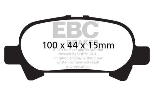 EBC DP41715R 00-04 Toyota Avalon 3.0 Yellowstuff Rear Brake Pads