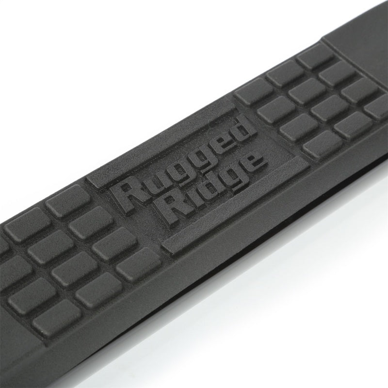 Rugged Ridge 11590.05 3-In Round Side Steps Black 07-18 2-Door Jeep Wrangler